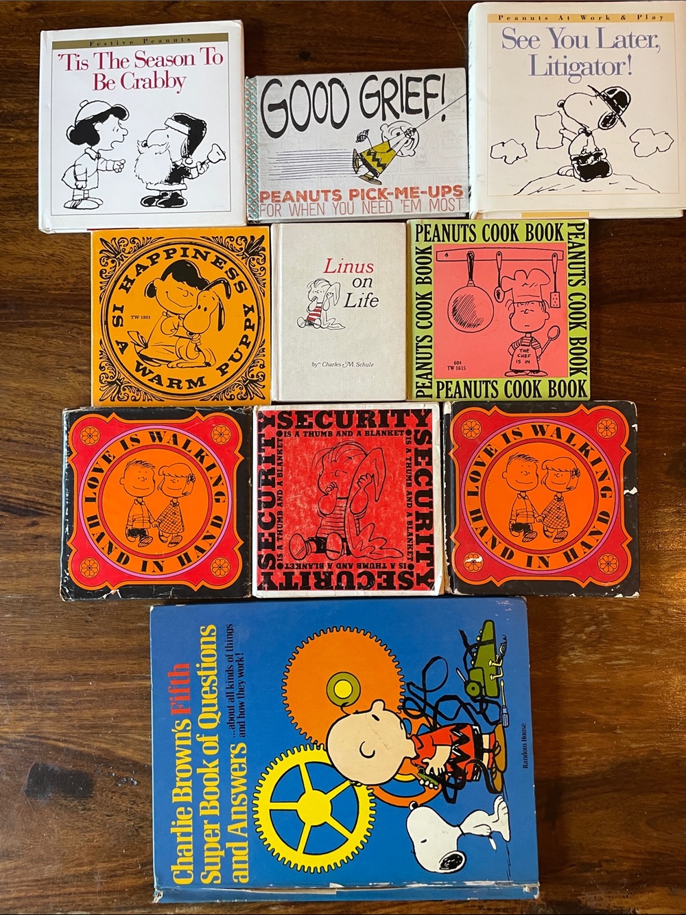 10 Charles Schultz Peanuts Mixed Bundle Lot Books Charlie Brown Snoopy Vintage
